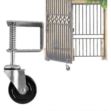 Roulette de portail, roue de portail robuste de 10 cm (4 pouces) à ressort, capacité de charge maximale de 100 kg (220 lb). (1/3)
