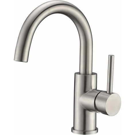 Robinet d'évier à trou unique, petite brosse de nickel pré - humidifiée RV petit robinet d'évier, robinet pratique extérieur