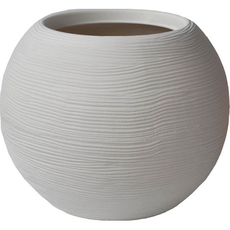 Sfera Rigata Shabby  50 cm - Bianco Perla