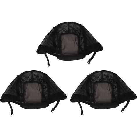 Bonnet à perruque élastique doux, filet respirant anti-démangeaison, anti-glisse, pour cheveux longs ou courts, 3 pièces. (1/5)