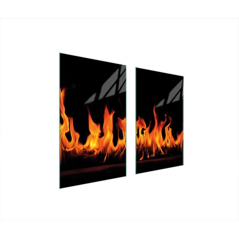 PIASTRA PROTETTIVA IN VETRO PER STUFA 75x52 FIRE (1/5)
