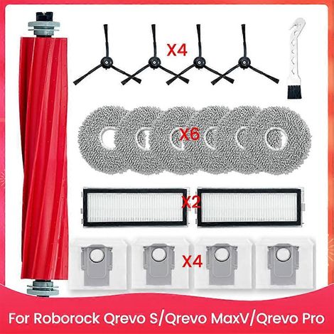 Zubehörset für den Roborock Qrevo S/Qrevo MaxV/Qrevo Pro Saugroboter: Hauptseitenbürste, HEPA-Filter, Reinigungsbeutel (1/5)