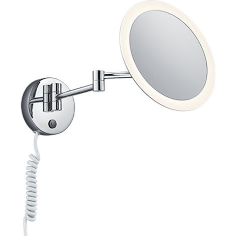 Aplique Espejo LED Trio cromo iluminación blanco cálido (1/2)