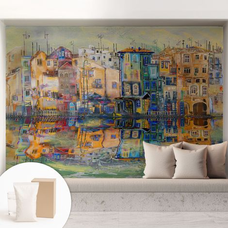 Papier peint intissé avec imprimé installation simple qualité excellente sans désordre - Colle incluse gratuite Ville magique 208x146 cm (1/5)