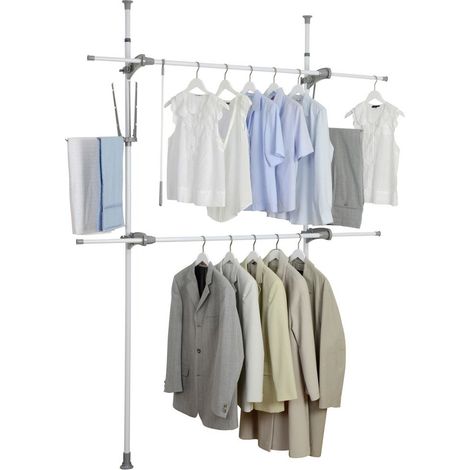 Teleskop-Kleiderbügel HERKULEX FLEX, praktischer Rahmen mit verstellbaren Maßen - 165-300 x 116-190 x 36 cm, WENKO (1/5)