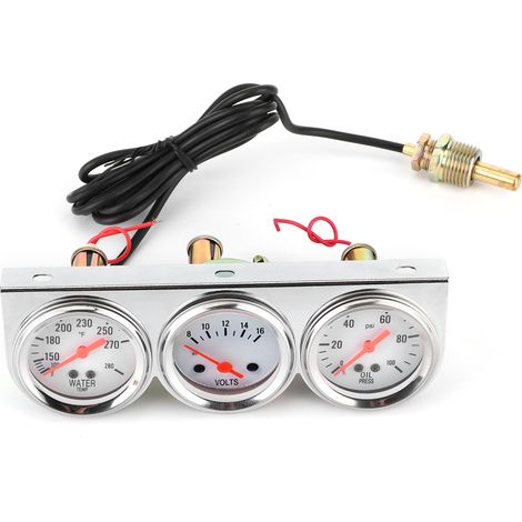 52-mm-3-in-1-Manometer-Set für Wassertemperatur, Öldruck und Spannung
