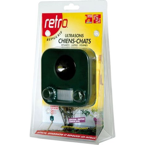 Repulsor Ultrasonido para Perros y Gatos Fotovoltaico - Retro