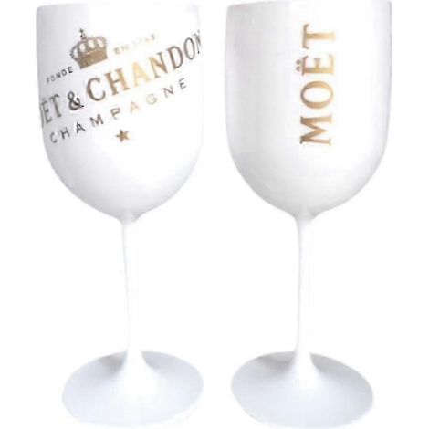 Set aus 2 Champagnerflöten aus Kunststoff à 480 ml, ideal für Partys, mit kronenförmigen Rotweingläsern. (1/5)