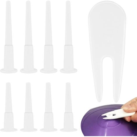 8 Pcs Bouchon d'ai Yoga, Kit de emplacement de Bouchon de Ballon d'execice pou Yoga, Yoga ballon Ai Bouchon, Tige de Pise de echange, avec 1 Outil Amovible