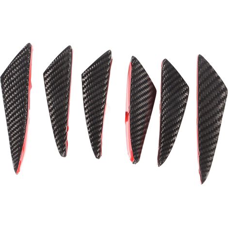 6 pièces kit spoiler canards universel fibre de carbone déflecteur avant pare-chocs lèvre aileron remplacement pour Mitsubishi petit (1/5)