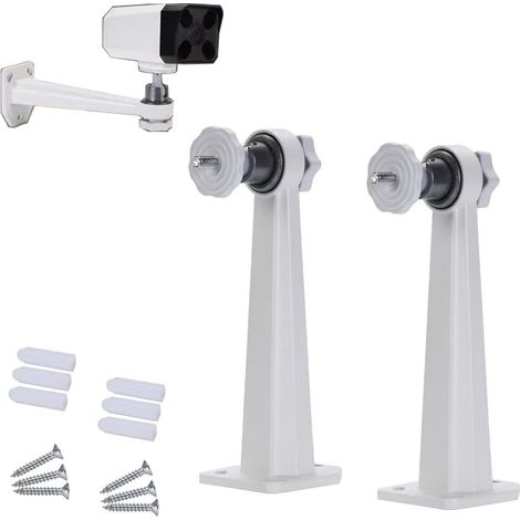 Lot de 2 supports muraux/plafond en métal pour caméra de sécurité - Support intérieur et extérieur - Compatible avec CCTV et caméra compatible avec tête de (1/5)