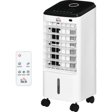 Mini climatiseur 3 en 1 avec humidificateur, rafraîchisseur d'air portable, ventilateur à 3 vitesses, oscillation à 60°, minuterie et télécommande.-AquaForge (1/4)