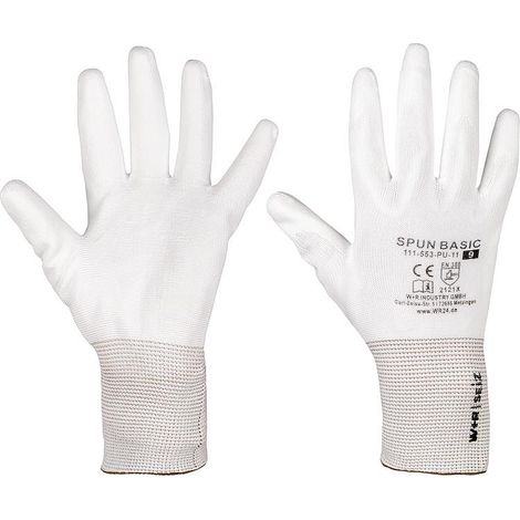 Gants de montage SPUN BASIC PE blanc taille S (1/2)
