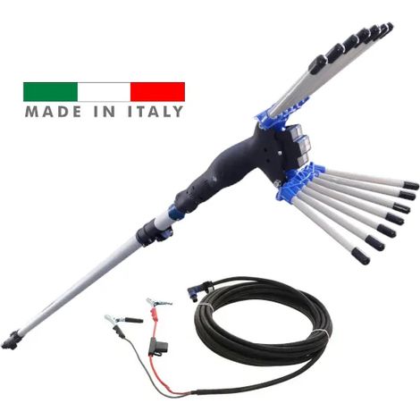 Moissonneuse électrique Paterlini V-UP avec perche télescopique alimentée par batterie 12V (1/5)