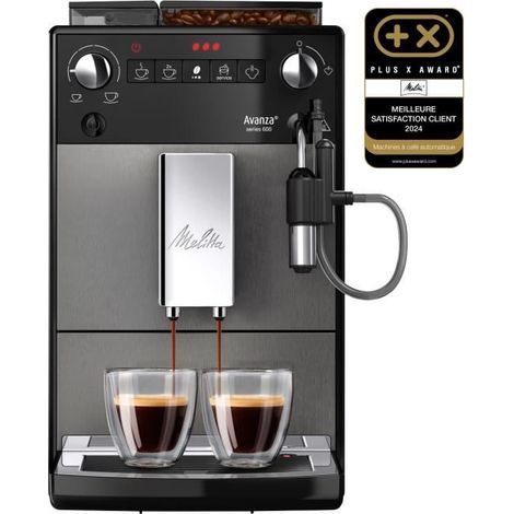 Machine a café - MELITTA - Avanza F270-100 - Réservoir d'eau 1,5 L - Réservoir a grains 250 g - 1450 W - Gris titanium (1/5)