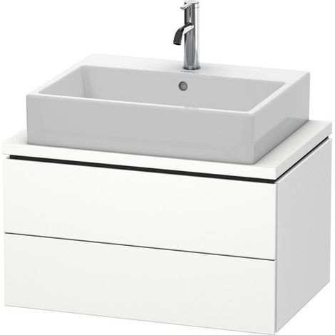 Meuble bas console L-CUBE 400x720x477mm blanc mat