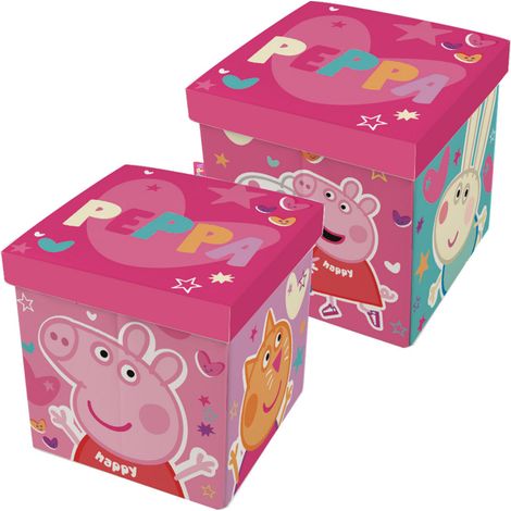 Tabouret de rangement cube Peppa Pig (1/4)
