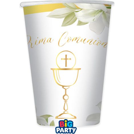 Big Party Bicchieri Carta Comunione Geometric 250 Cc Cf 6 Pz