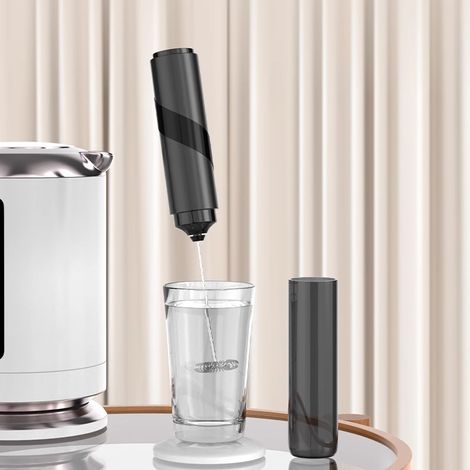 Mousseur à lait électrique sans fil portatif, en acier inoxydable, fouette et mélange rapidement le lait pour la préparation du café à la maison, produit une texture lisse et crémeuse, pratique et fac