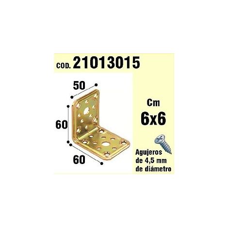 WOLFPACK LINEA PROFESIONAL Staffa angolare in legno 50x 60x 60 mm.