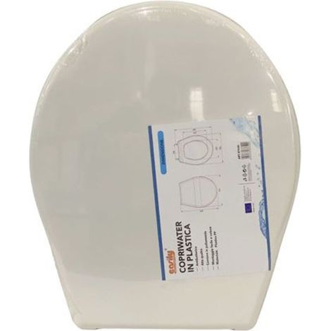 Couvercle De Siège De Toilette Siège De Toilette En Plastique Violet Blanc 87640 (1/2)
