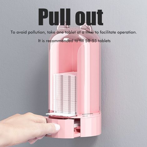 Distributeur Automatique de Disques Démaquillants - Organisateur de Cotons Cosmétiques avec Éjection par Pression (1/5)