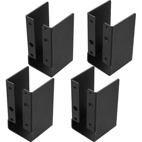 Lot de 4 Supports pour Poutres, Crochets de Solive, Connecteurs pour Poutres, Flasques Cachées, Montage Au Plafond De Balançoire 5 x 9,4 cm (1/5)