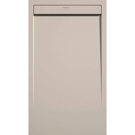 Receveur de douche Crème, finition Lisse Stone SMART, grille de couleur - 110 x 80 cm (1/4)