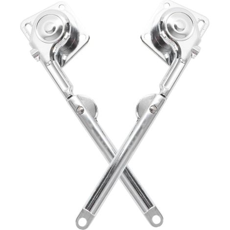 Lot de 2 loquets porte placard robustes en acier argenté (1/5)