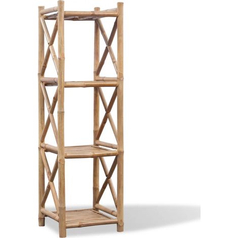 Mobiletto/scaffale di design in bambù beige a 4 ripiani 2702011/2