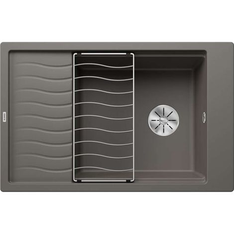 Blanco Elon XL 6 - Lavello in silgranit, 78x50 cm, con accessori, InFino, grigio 527252 (1/5)