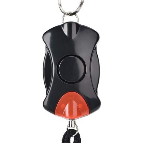 Alarme Personnelle, Anti Agression Porte-Clés - 125dB Alarme de Poche de Sécurité d'urgence avec Lumière LED - Avertisseur de Prévention pour Les Femmes et Enfants (Noir) (1/5)