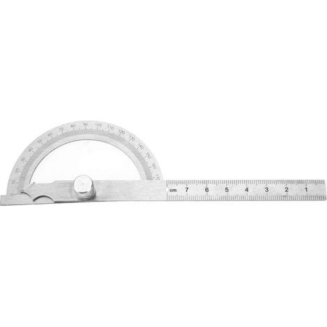 Rapporteur d'angle en acier inoxydable, règle de jauge de Angle Finder d'angle inclinomètre numérique 0-180 degrés 15cm