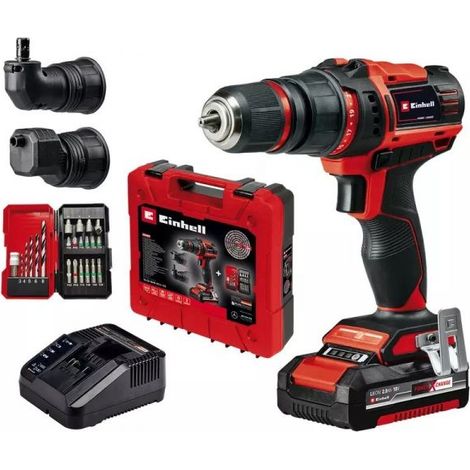 Einhell Power X-Change TE-CD 18/45 3X-Li +22 4513990 Trapano avvitatore a batteria 18 V 2 Ah incl. Adattatore angolato, (1/10)