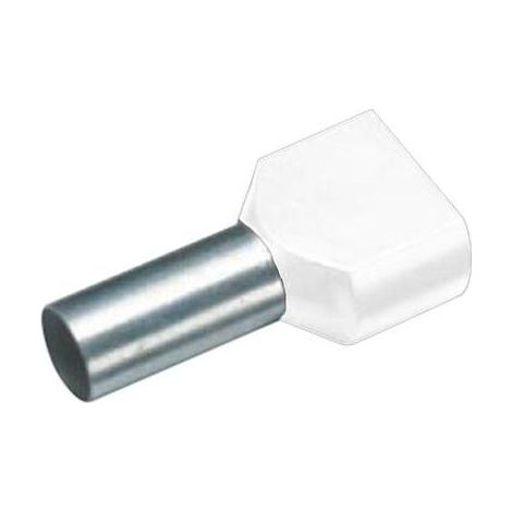 Cimco Terminales de doble extremo blanco 100 piezas