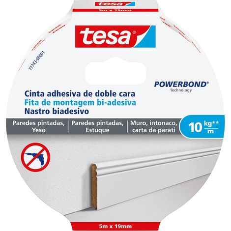 Tesa 77743-00001-00 Nastro per Fissaggio - Carta da Parati ed Intonaco, Bianco (1/4)