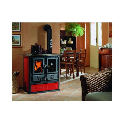 Küchenherd Rosetta BII 7,2kW Kach.bordeaux H85xB89xT50 cm