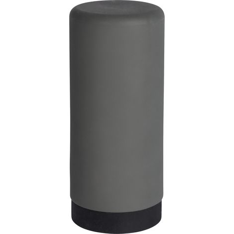 Wenko – Distributeur de savon silicone anti-fuite 250 ml – Dosage facile par compression – Dimensions 6 x 14 cm – Couleur gris moderne