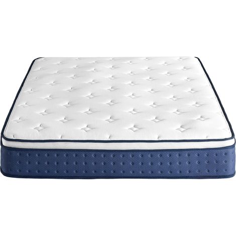 Vasagle – Matelas hybride 140 x 190 cm – Mousse à mémoire de forme gel – Ressorts ensachés – Soutien 7 zones – Housse respirante – Confort durable (1/5)