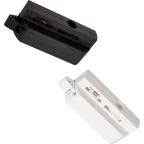 Adapter für 1-Phasenstromschiene Schwarz (1/2)