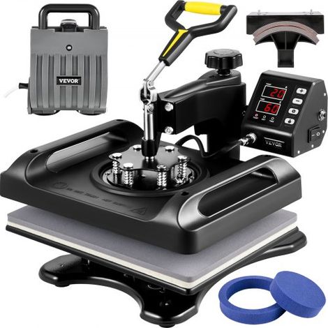 Presse à transfert thermique 5 en 1 - 29 x 38 cm - T-shirt - (1/5)