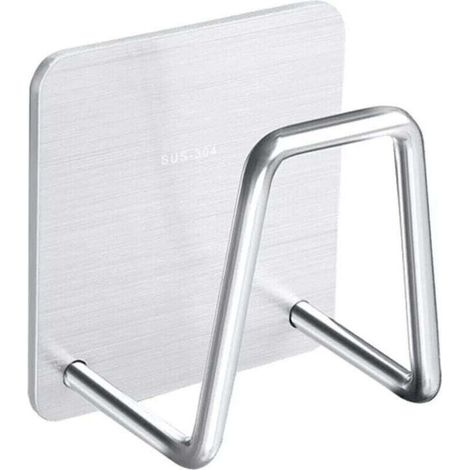 Porte-éponge mural pour évier de cuisine – Acier inoxydable 304, design compact et résistant à la corrosion