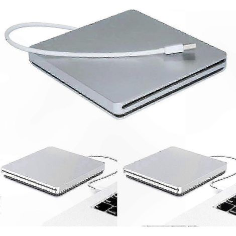 Graveur CD/DVD externe pour MacBook, Mac et PC - Lecteur optique USB à fente, graveur de disques portable (1/5)