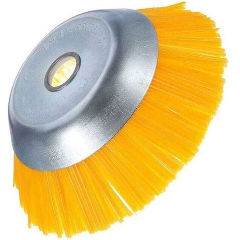 Spazzola per erbacce in nylon - Spazzola rotonda universale per decespugliatore - Attrezzi da giardino resistenti - 200 mm x 25,4 mm -Crezuo