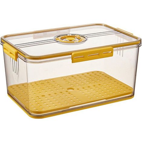 Boîte de rangement pour réfrigérateur avec bacs hermétiques et plateau d'égouttage (1/5)