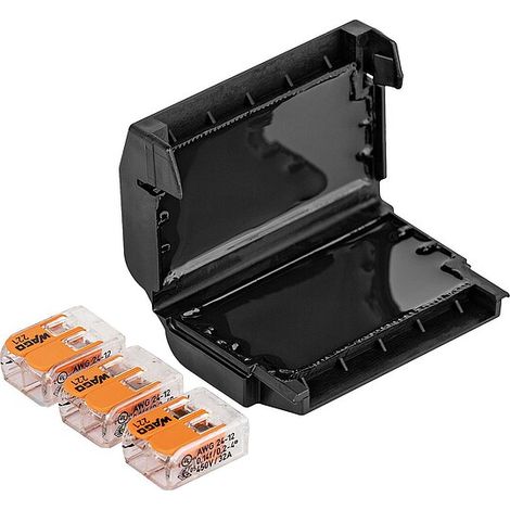 Gel Verbindungsmuffe, Easy-Protect 332, 3x Wago 221-412 - 6 x 0,2-4 mm²