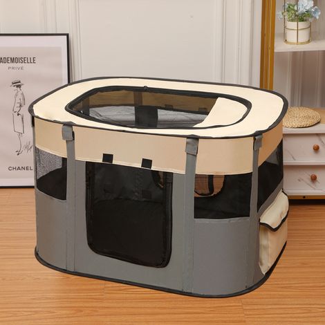 (70 x 55 x 40 cm) Faltbares Welpen-Laufzelt für Welpen, Hunde, Katzen und Kaninchen, ideal für drinnen und draußen (1/4)