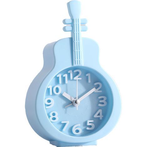 Alarm Clock Creative Digital Desk Time Clock Novelty Bedside Clock Model Figurine Ornament,Blue