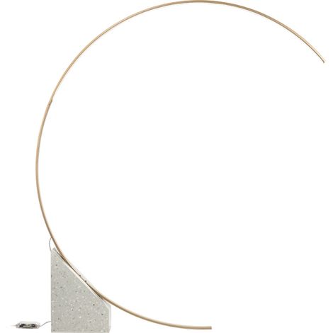 Piantana LED in metallo Oro con base in ceppo di Gre' RUNE 176x204 cm (1/4)