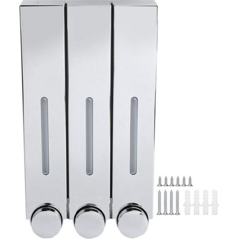 Wall-Mounted Soap Dispenser, Wall-Mounted Shower Gel and Shampoo Container for Bathroom, Kitchen, Offices, Homes, and Schools (1/5)